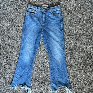 7 For All Man Kind Luxe Vintage High Waist Slim Kick Jeans